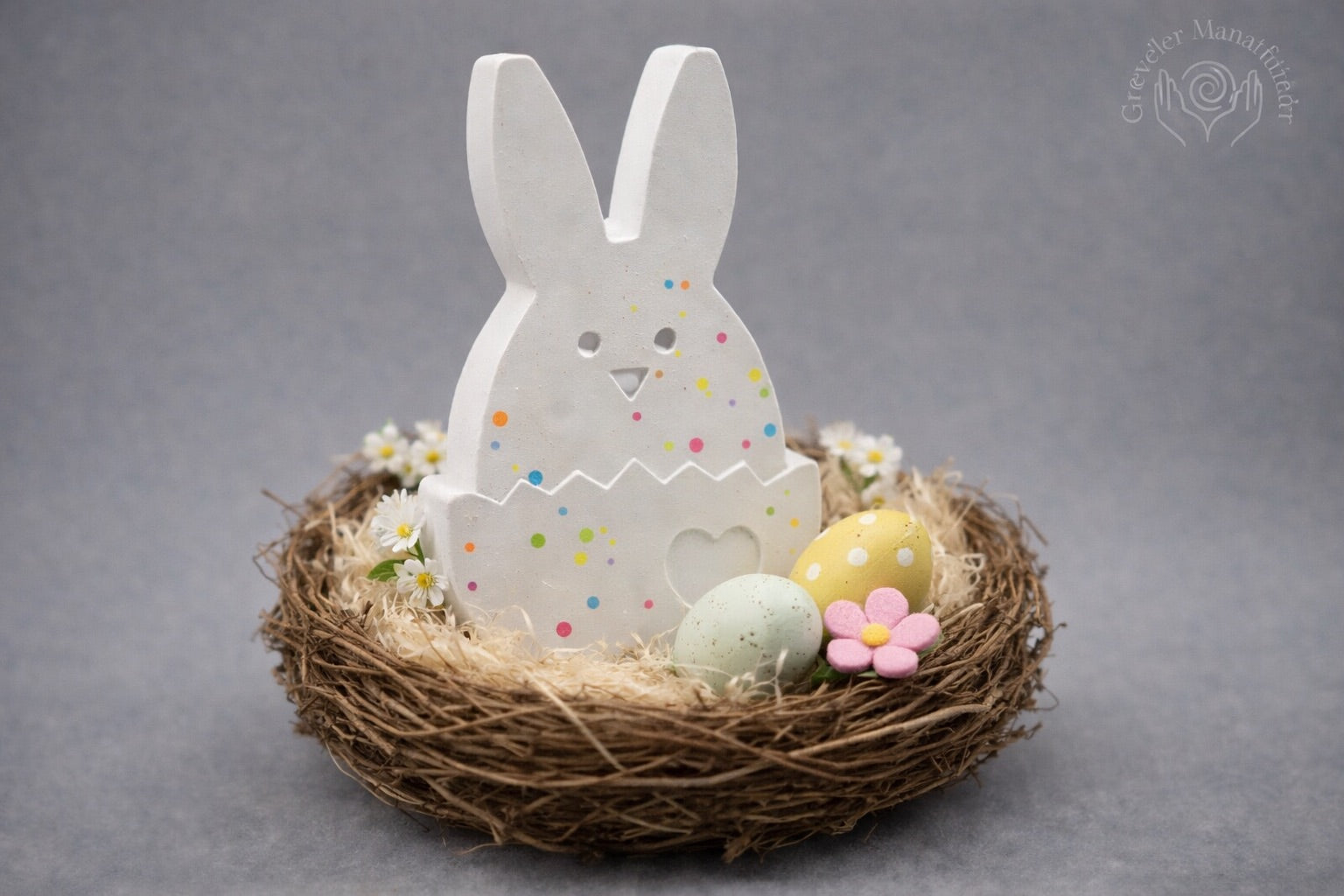 Deko-Hase aus Keraflott – handgefertigt & zeitlos