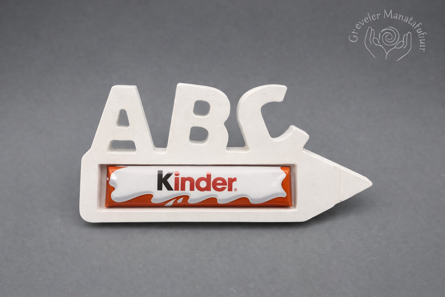 ABC Kinder Schokoladenhalter aus Keraflott – Kreative Geschenkidee mit Kinder Schokolade