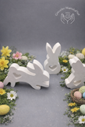 Osterhasen Deko Set mit Herz – Handgefertigte Frühlingsdeko | Greveler Manufaktur
