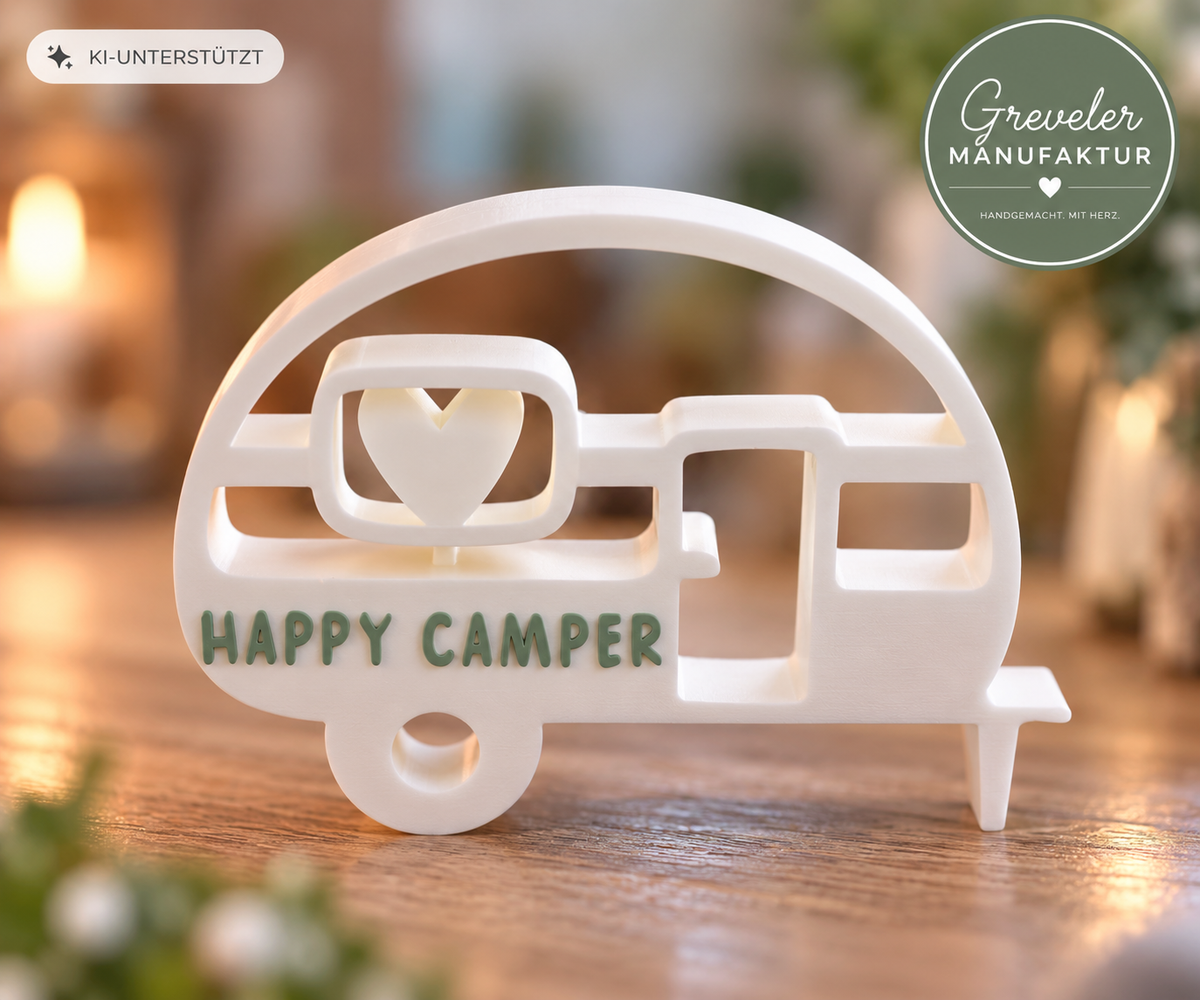 Happy Camper Wohnwagen 3D-Druck Deko – Greveler Manufaktur