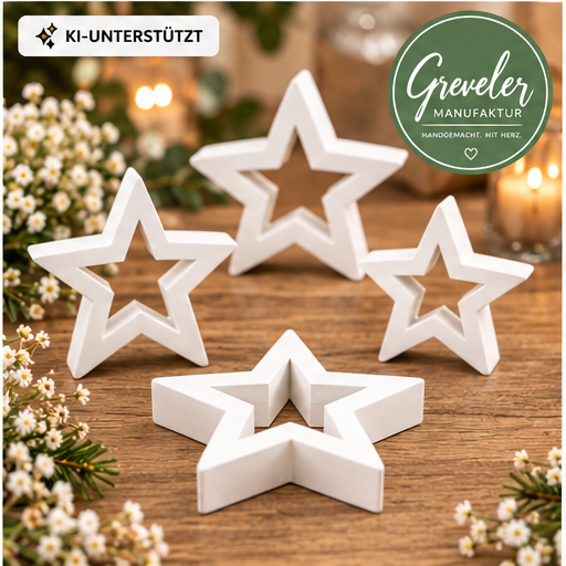 Stern Deko Set aus Keraflott – Greveler Manufaktur, KI-unterstützt