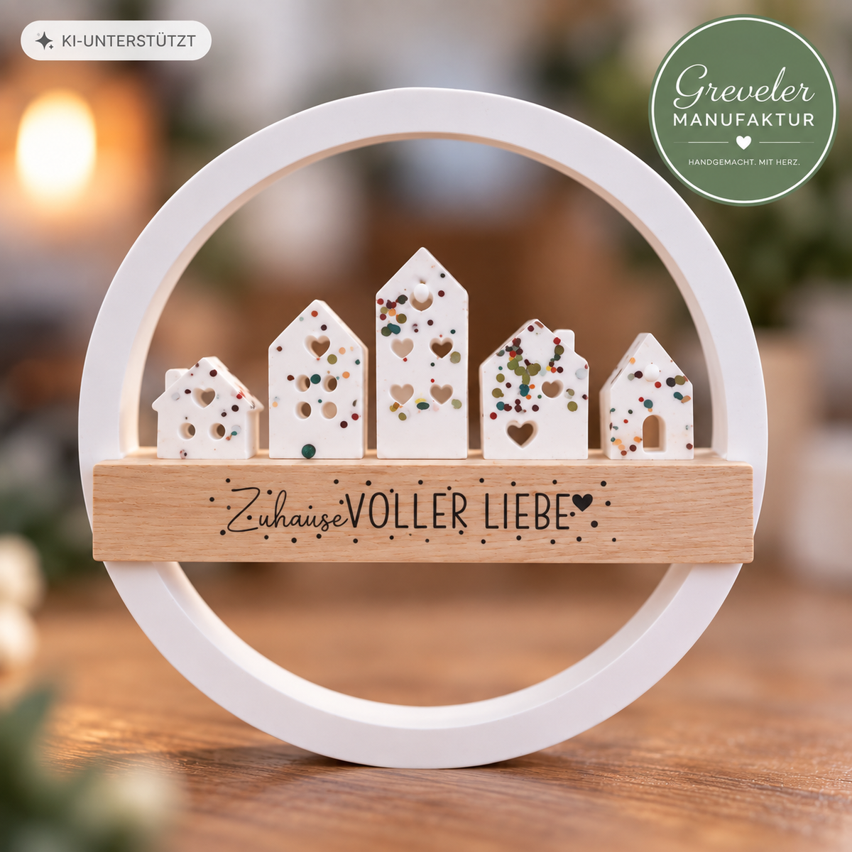 Zuhause voller Liebe Häuserkranz mit fünf Häusern – Greveler Manufaktur